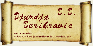 Đurđa Derikravić vizit kartica